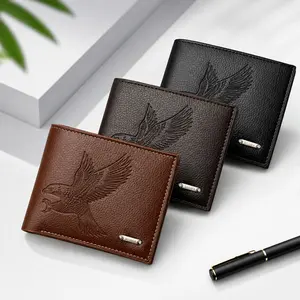 Men's Wallet - Brown Small Ultradelgada Slim RFID Front Pocket Leather Card Holder with ID Window, Thin Everyday Carry Gift for Him, Brown Men's Wallets
