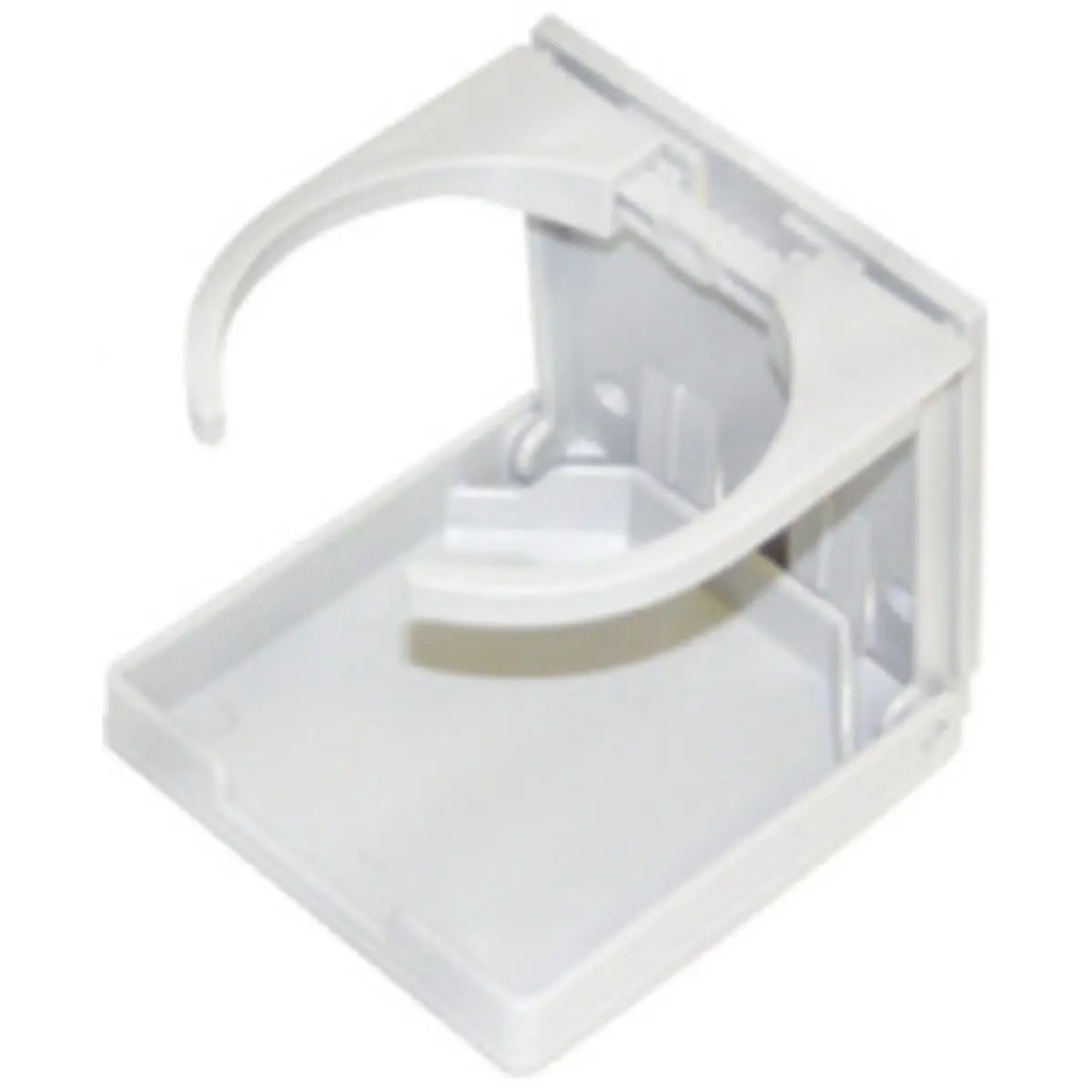 212 MAIN Stainless Steel Folding Drink Holder - White, Reinforced Nylon Drink Carrier, Adjustable Arms, 8.62x4.87x1 in, Container-Holding, Mounting Screws Included, Kayaking Water Sports Accessory