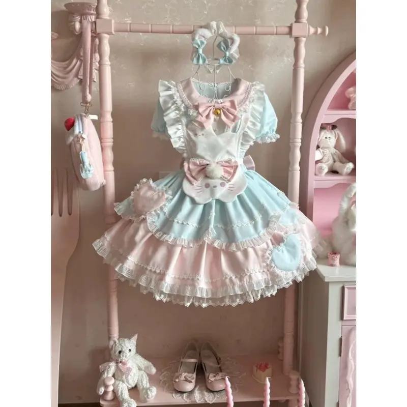 open lace back dress Pikapika Sphynx Cat Dress  Sparkly Tulle Party Outfit, Pink / XL- (Chest 13.8'' Length 15.4'')