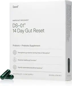 Seed 14 Day Gut Reset – Prebiotic & Probiotic for Women & Men, Supports Digestive Health, Gut Recovery, Bloating & Constipation Relief, Vegan & Shelf-Stable, 28 Capsules