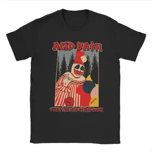 Men Acid Bath T Shirts Cotton Clothes Novelty Short Sleeve O Neck Tee Shirt T-Shirt