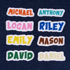 Custom Embroidered Name Patch – Personalized Text Patches | Team Patches Iron-On, Sew-On, Hook & Loop | For Jackets, Hats, Uniforms, Bags