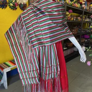 Tricolor Mexican Shawl | Rebozo Mexicano.  Made in Mexico by artisans