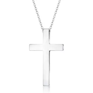 Jstyle Cross Pendant Chain Necklace Stainless Steel for Men Women, 22-30 Inches