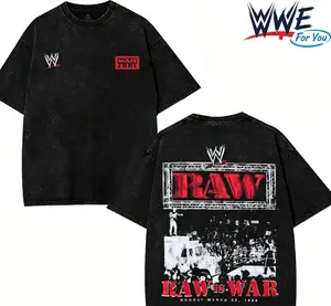 WWE 2026 RAW Legends Wash Shirt |   Vintage Wrestling Graphic |   Washed Fight Night Look |   Heavyweight Streetwear Vibe Cotton Fabric men gifts anime summer clothes tee Menswear Seamless