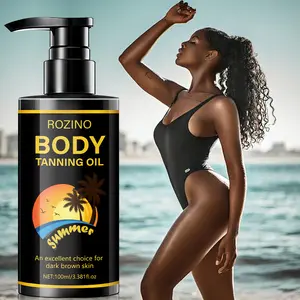 100ml Body tanning oil, specially designed for dark brown skin, is a must-have for summer.It helps you shape a healthy bronze complexion and exude sunny charm
