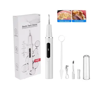 Rechargeable tartar remover tartar and plaque removal kit portable plaque removal tool with LED light  adjustable dental scaler suitable for adults  teenagers and pets