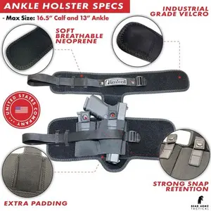Ankle Holster for Concealed Carry |   NEW Design |   BUG Gun |   Fits All Brands