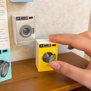 1pc Plastic Washing Machine Model - Compact Rolling Design, No Battery Needed, Durable Miniature Appliance for Home Decor & Display, Mixed Colors, Mini Washing Machine Portable, Model House Accessories, Realistic Detailing, Detailed Craftsmanship