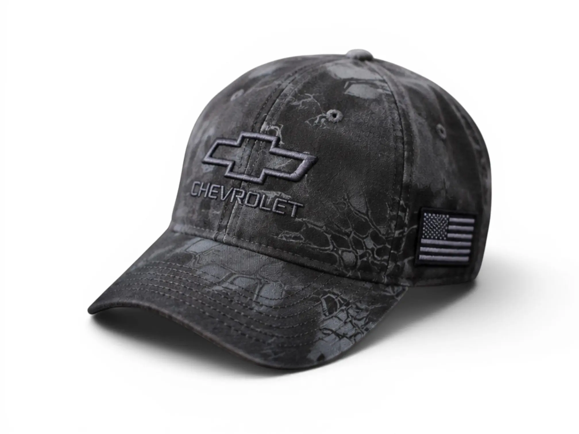 Chevrolet Unisex Camo Print Tactical Cap, Military Look, Adjustable Strap, Suitable for All Seasons
