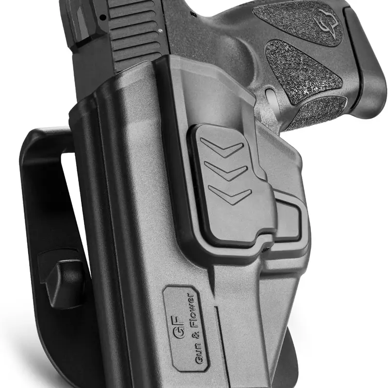 Gun & Flower OWB Hunting Holster for Outdoor Hunt Gear, Injection Mold Perfect Fit for Taurus G2C G2S G3C PT111 PT140, Durable 360-Degree Adjustable Paddle (Fits Belts 1.5,1.75,2.0 Inches Wide), Comfortable Carry, Locking Click Feedback