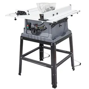 10-Inch 15A Multifunctional Table Saw with Stand, Push Stick, Adjustable Saw Blades, 90° Cross-Cut, 0-45° Bevel Capacity, 5000RPM Adjustable Blade Height, Wood Cutting Machine for Woodworking
