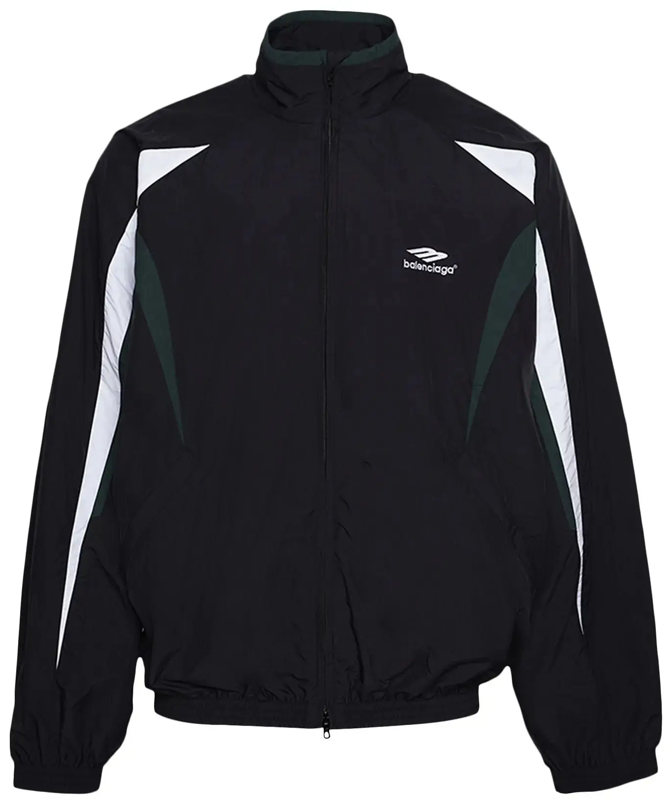 989352 Balenciaga Track Jacket Black Green