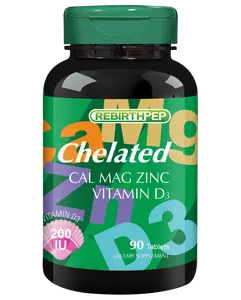 Rebirth-pep CHELATED CAL MAG ZINC D3 Supplement for Bone Health & Nerve Function Regulation - Dietary Healthcare