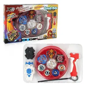4-piece Beyblade Battle Set with Anime Design includes a launcher with a handle and a battle arena, making it the ultimate Beyblade toy and the perfect Easter gift for kids.