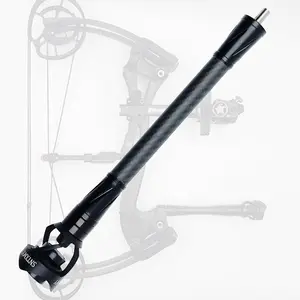 Bow Stabilizer, Archery Bow Stabilizer for Compound Bow Carbon Balance Bar Absorber with Weights to Reduce Vibrations Sound Absorption for Bow Hunting Shooting.