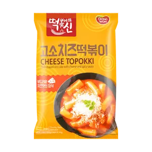 DONGWON Korean Tteokbokki, Instant Cheese Flavor Rice Cakes, 240g - Quick & Easy Korean Snack