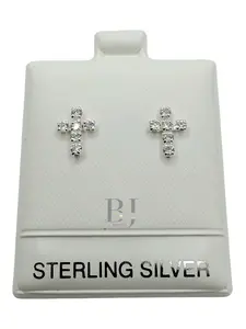 Cross earring (ball clasp)