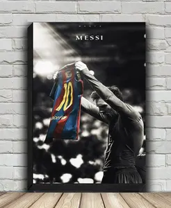 [Sale up to 30%] + [FREE SHIP] + [NO FRAME] Lionel Messi Football Poster,Sports Poster, HD Wall Art Canvas Painting For Home Decor, No Frame