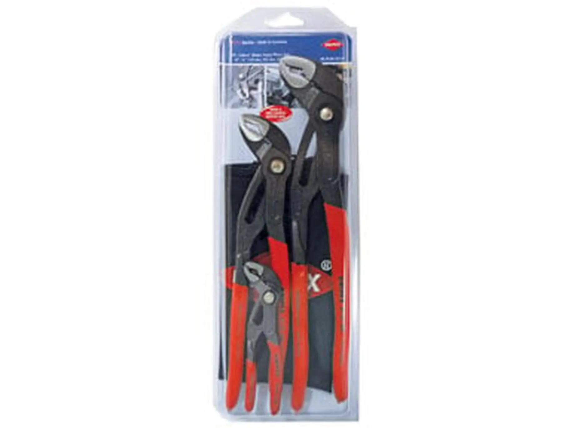 Knipex KNT-9K0080122US Cobra Plier Set with Case, Red
