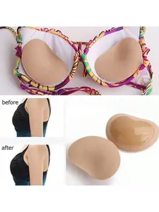 Women's Adhesive Bra Pads, Sticky Bra Insert, Adhesive Bra Inserts, Waterproof Push-Up Bras, Suitable for Sports & Casual Wear, Durable Comfort Design