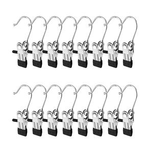 Boot Hangers for Closet 16 Counts, Boot Clips for Hanging, Space Saving Hanging Boot Rack, Multi Function Hooks Clothes for Home, Travel, Pants, Socks, Handbags