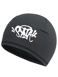 Unisex Casual Street Style Letter Cap, Hip-Hop Culture No Brim Hat, Summer Outdoor Windproof Sunscreen Cycling Cap