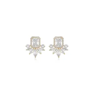Ettika Shine Crystal Stud Earrings with Elegant Design and Sparkling Finish Ettika Shine Crystal Stud Earrings with Elegant Design and Sparkling Finish