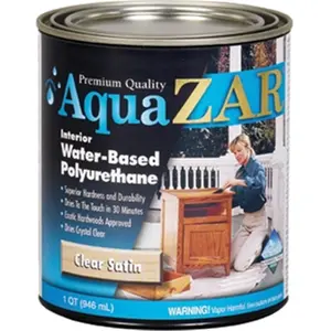 212 MAIN UGL 325 1 Qt Satin Aqua Zar Water-Based Polyurethane - Full-Body Interior Car Paint Care Coating for Exotic Woods, Long-Lasting Protection, Interior Use