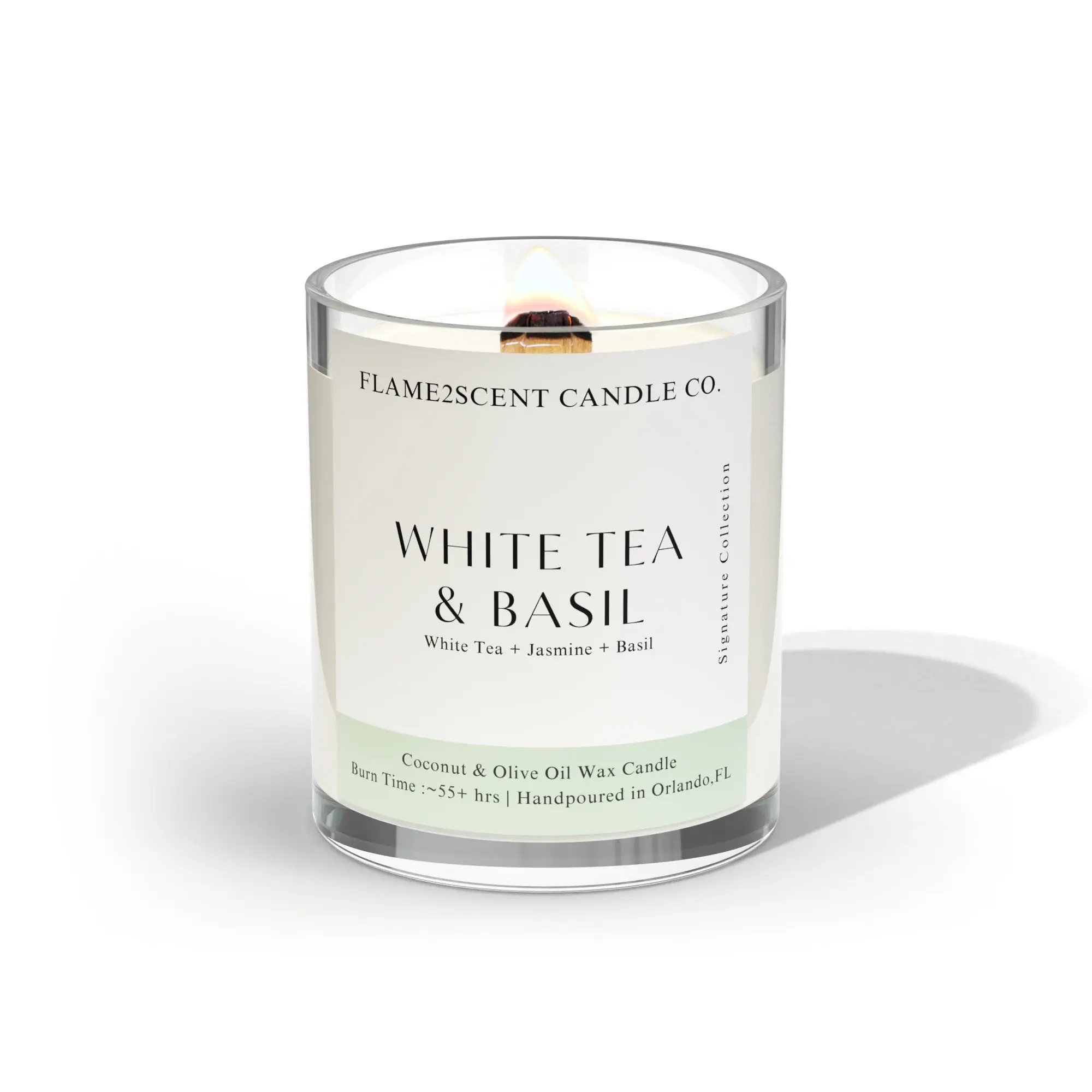 White Tea & Basil Candle | White Tea + Jasmine + Basil