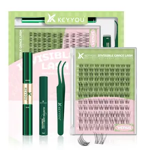 KEYYOU Venus Naiad DIY Lashes Clusters Invisible Band Natural Soft Waterproof Lash Extension Easy to Apply at Home Cosmetic Makeup Volume False Eyelashes TikTok Shop SpringGlowUp