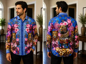 Barabas Floral Tiger Rhinestone