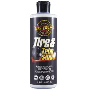 MASTERSON'S CAR CARE -TIRE & TRIM SHINE (16 oz) - MCC_104_16 - High Gloss Protectant for Rubber Plastic Vinyl - Dry-to-The-Touch Non-Greasy - UV Solar Protection Against Cracking and Fading