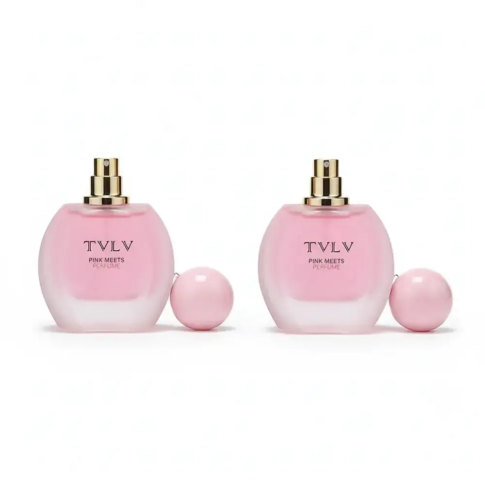 TVLV Pink Meets Perfume 2pcs Bundle, 30ml/pc Eau de Toilette with Floral Scents Perfume, Floral and Fruity Scent, Floral Fusion Fragrance, Long-Lasting Fragrance for Women and Girls, Floral Fragrance Blend, Floral Perfumes