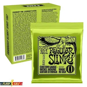 Ernie Ball Regular Slinky Electric Guitar Strings Tone Pack-10-46 Gauge
