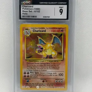 Pokémon Charizard Base Set 4/102 Holo Rare CGC 9 1999 Wizards English TCG