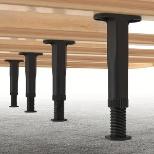 Adjustable Bed Frame Support Leg, Multifunctional Furniture Center Board Support Leg, Durable Support Leg for Bed, Sofa, Dressing Table, Screw, Hardware