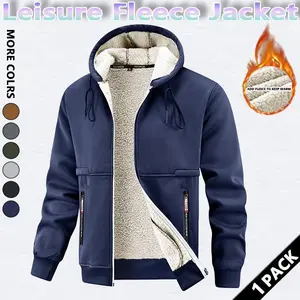 Men's winter hooded jacket, lamb fleece lining, trucker jacket, multi-pocket casual lapel men's top, cotton fleece long sleeve, fresh autumn khaki and beige jacket, outdoor casualPlease check the size chart before purchasing. SpringStatements