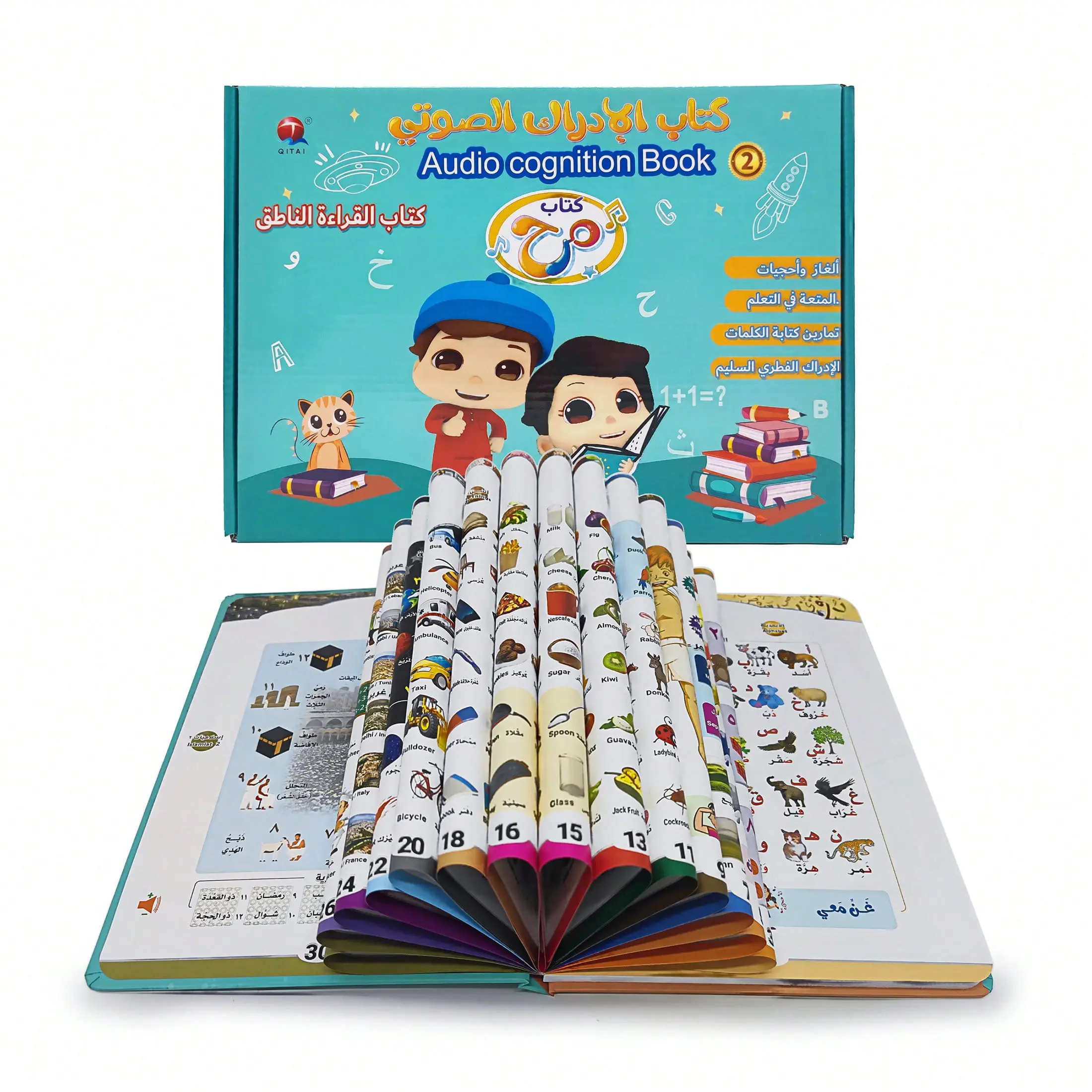 Arabic & English Learning Book, 1 Piece Rechargeable Electronic Book with 15 Pages, Educational Language Toy for Kids, Learning Toy for Boys & Girls, Learning Tool, Learning Materials