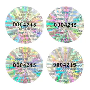 245pcs/490pcs Holographic Anti-Counterfeit Security Labels, VOID Genuine Holographic Labels with Black Unique Serial Number