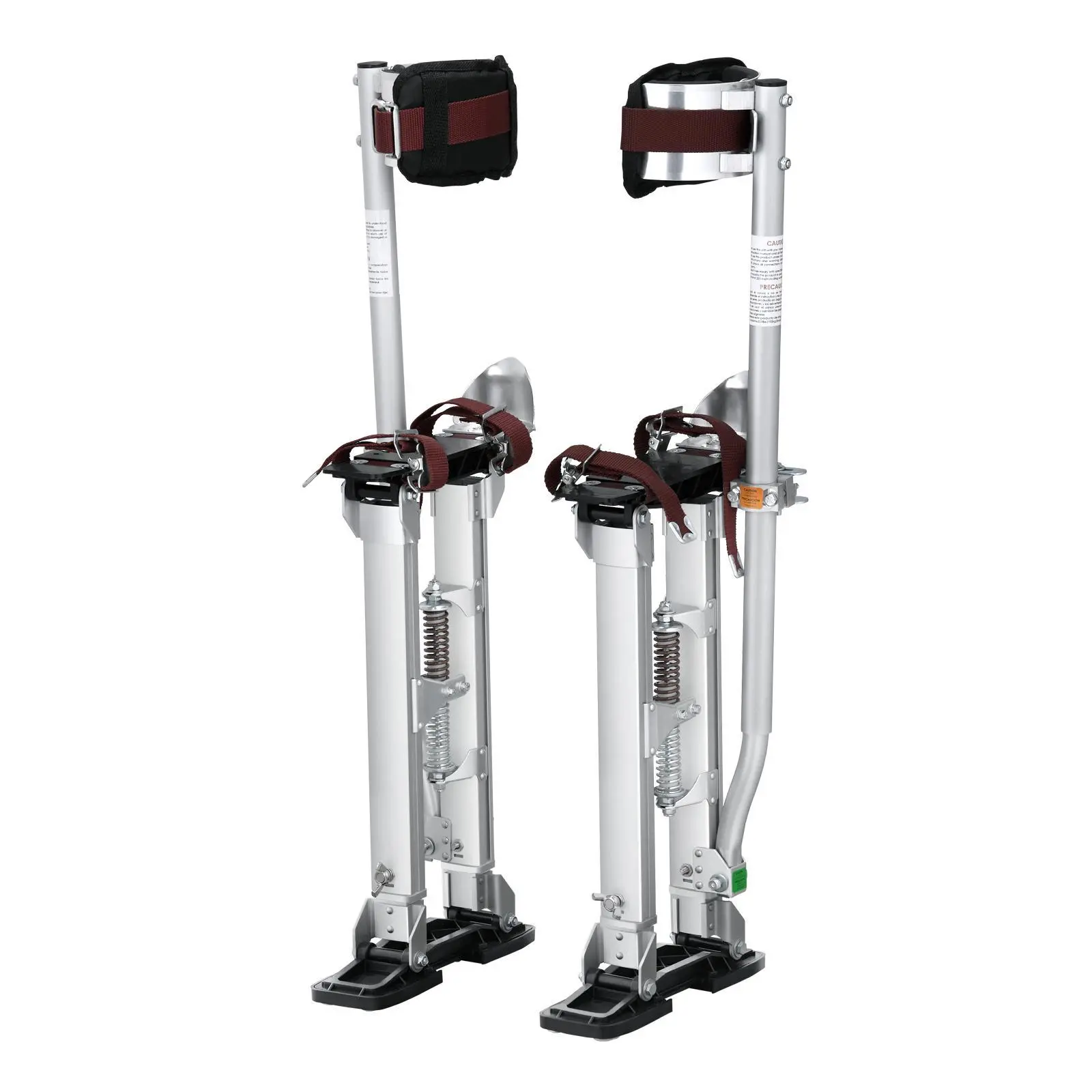 【Summerfinds】VEVOR Drywall Stilts,  18''-30'' Adjustable Aluminum Tool Stilts with Protective Knee Pads, Durable and Non-slip Work Stilts for Sheetrock Painting, Walking, Taping, Silver