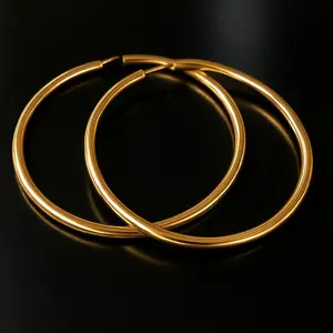 2x2 Endless Hoop Earrings 14K Gold Filled Hypoallergenic Copper Classic Trendy Design Comfortable Secure Fit for Adults & Young Women