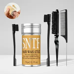 Sntf Hair Wax Stick for Frizz Control, Smooth Finish, Long Lasting Hold, Includes Styling Tools, Trimmer, Comb, Women's Gel for Curly and Edge Define