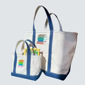 Bookish Bag | Book Lover Canvas Tote with Embroidered Design | Versatile Mom & Kids Tote | Personalized Bookworm Gift | Ideal for Book Lovers | Durable & Washable | Perfect for Library Trips | Matching Moments | Roomy & Durable