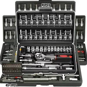 Heavy-Duty 1/4-Inch Drive Socket Set with Quick-Release Ratchet