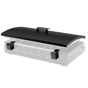 Royal Gourmet Griddle Hard Cover with Rear Brackets for 24-Inch Portable Grill Griddle, Grill Accessories for Outdoor BBQ Lid Utensils Oil Steel