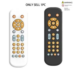 Simulation TV Handheld Remote Control Toy, 1 Box Language Learning Remote Control Toy, Educational Cognitive Toy for Kids, Play Birthday Gift (Battery Provided By Your Own)