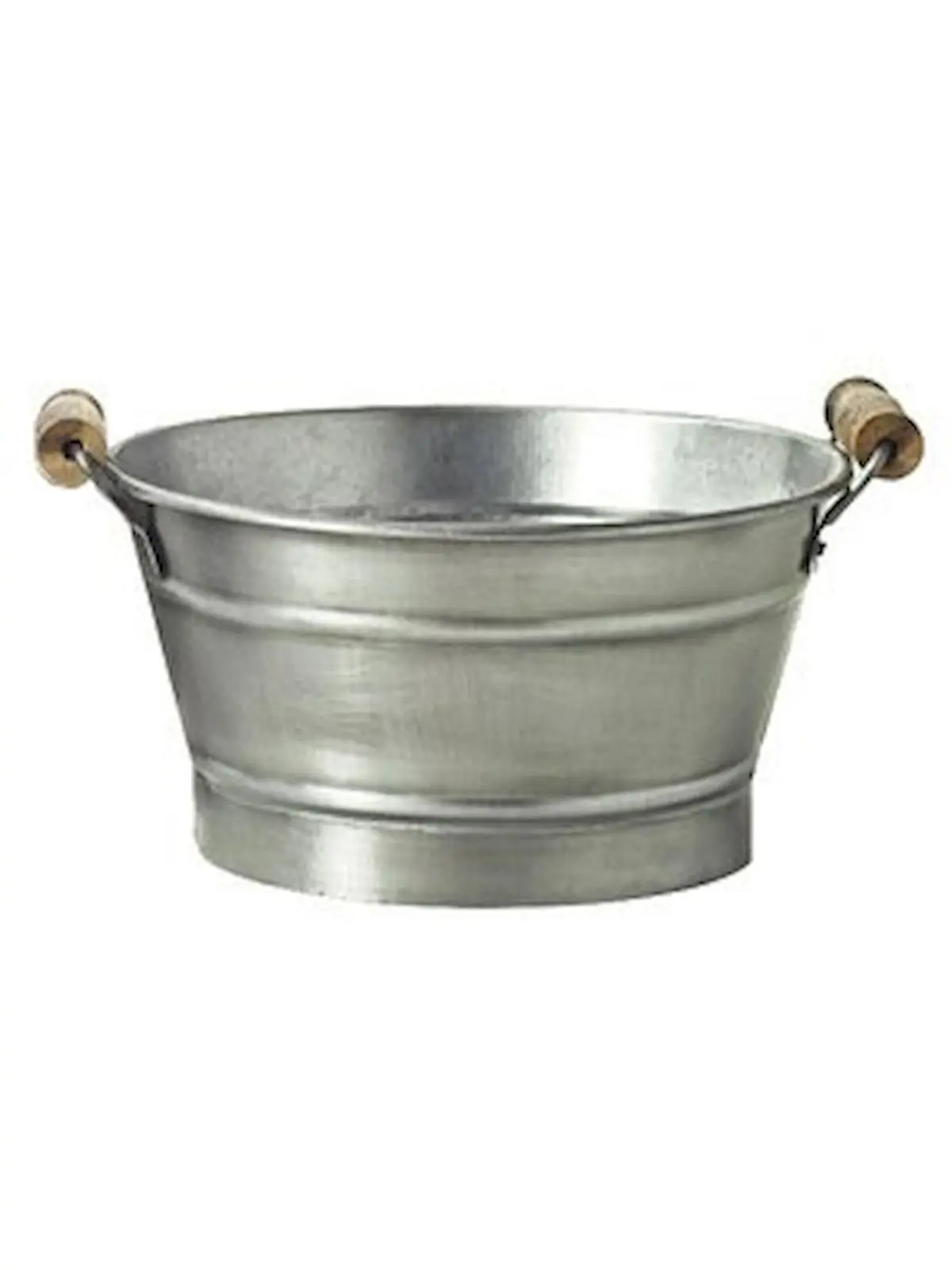 Mr. MJs Trading AI-GA2430TI Galvanized Titanium-Look Finish Bucket with Handles, Home Care Supplies