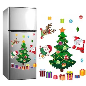 Christmas Tree Magnets for Refrigerator Home Decor Xmas Stickers Fridge Decoration New Year Gift for Home Organizer Travel Bags Summerwins Mirror Bathroom Decor
