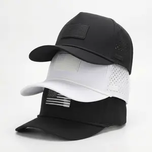 Curves & Clubs American Flag Golf Hats 3-Pack – Whiteout, Blackout, and Stealth Money Performance Rope Cap – Perfect Golf Gift